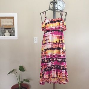 3/$20 Beautees hi low tie dye dress